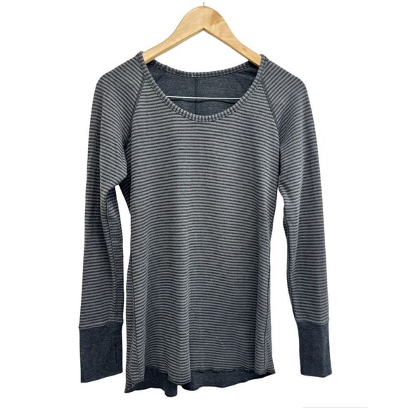 LULULEMON Long Sleeve Scoop Neck Reversible Tunic Size 8 Gray Pullover Style - Picture 1 of 9